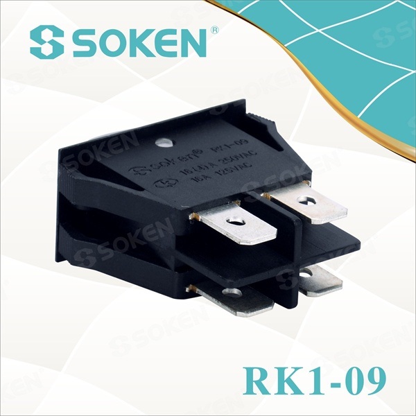 Double Pole on off Illuminated Rocker Switch