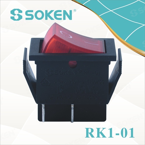 DPST nhẹ Rocker Chuyển sang với 4 Terminals Solder