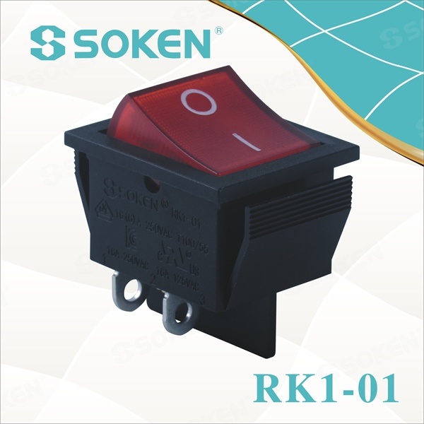 DPST nhẹ Rocker Chuyển sang với 4 Terminals Solder