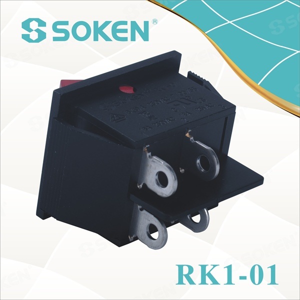 DPST nhẹ Rocker Chuyển sang với 4 Terminals Solder