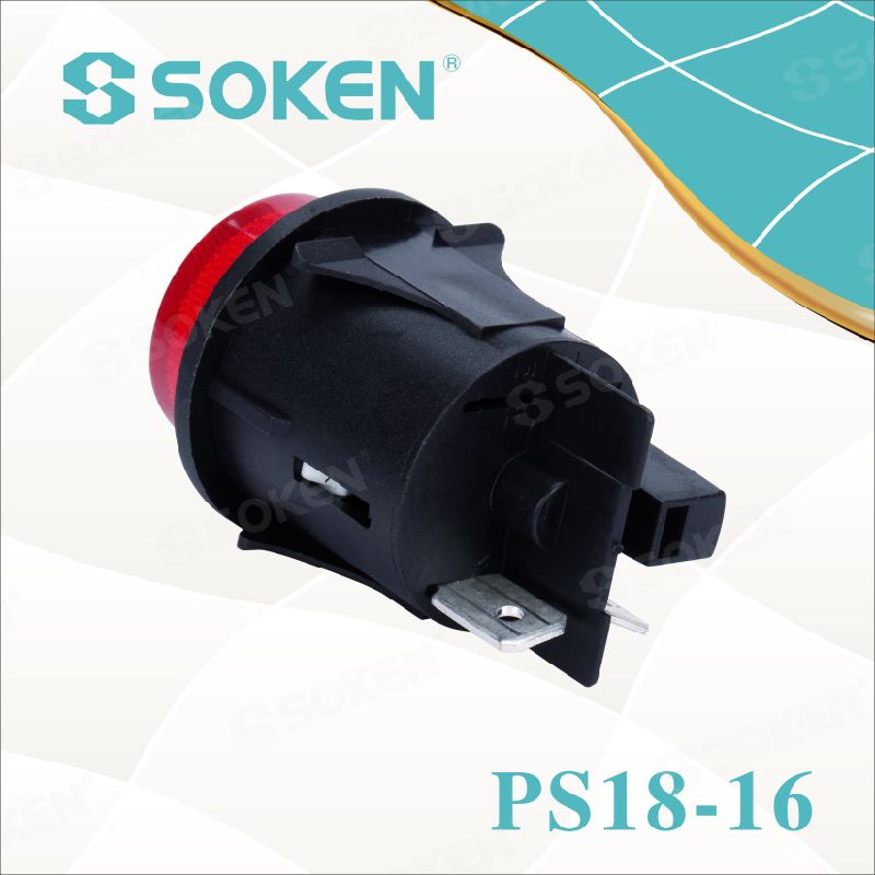 LED 1 Pole Push Button Switch in Red, Green, Orange