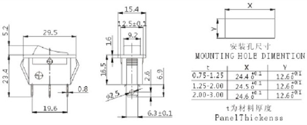 UL جوڑئیے 16A 250VAC T100 / 55 جھولی کرسی پر بند پر فہرست