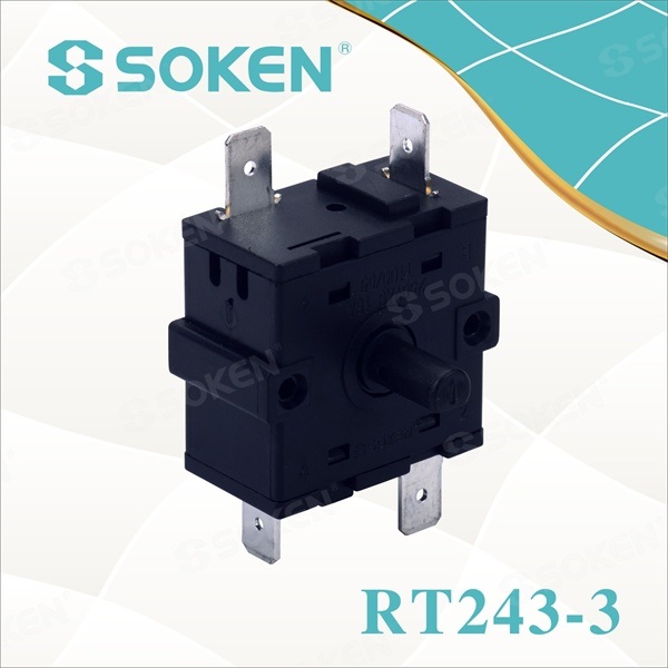 Top Quality Soken Push Button Switch -
 5 Position Rotary Switch with 16A 250V (RT243-3) – Master Soken Electrical