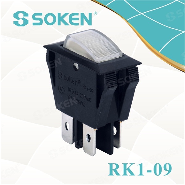 High Quality Choice Pushbutton -
 Double Pole on off Illuminated Rocker Switch – Master Soken Electrical