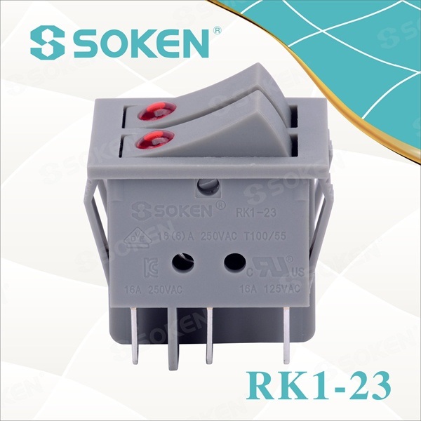 18 Years Factory 3pins Rocker Switch -
 Double on off Rocker Switch – Master Soken Electrical