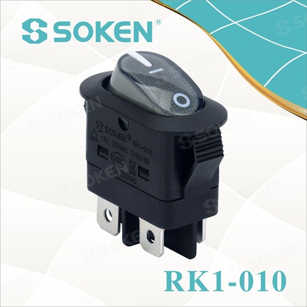 Dpst Light Rocker Switch dengan Sertifikat Kc 16A 250VAC