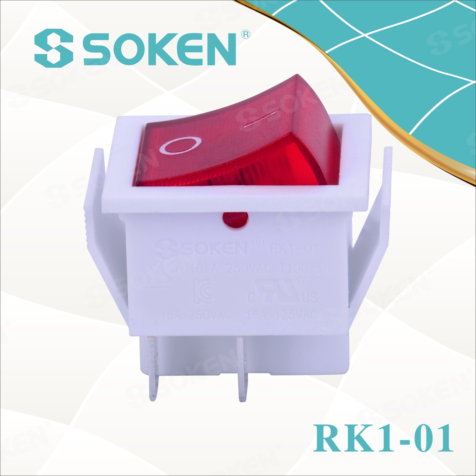 Excellent quality Rotary Potentiometer Switch -
 Illuminated on off Rocker Switch 4 Pins – Master Soken Electrical