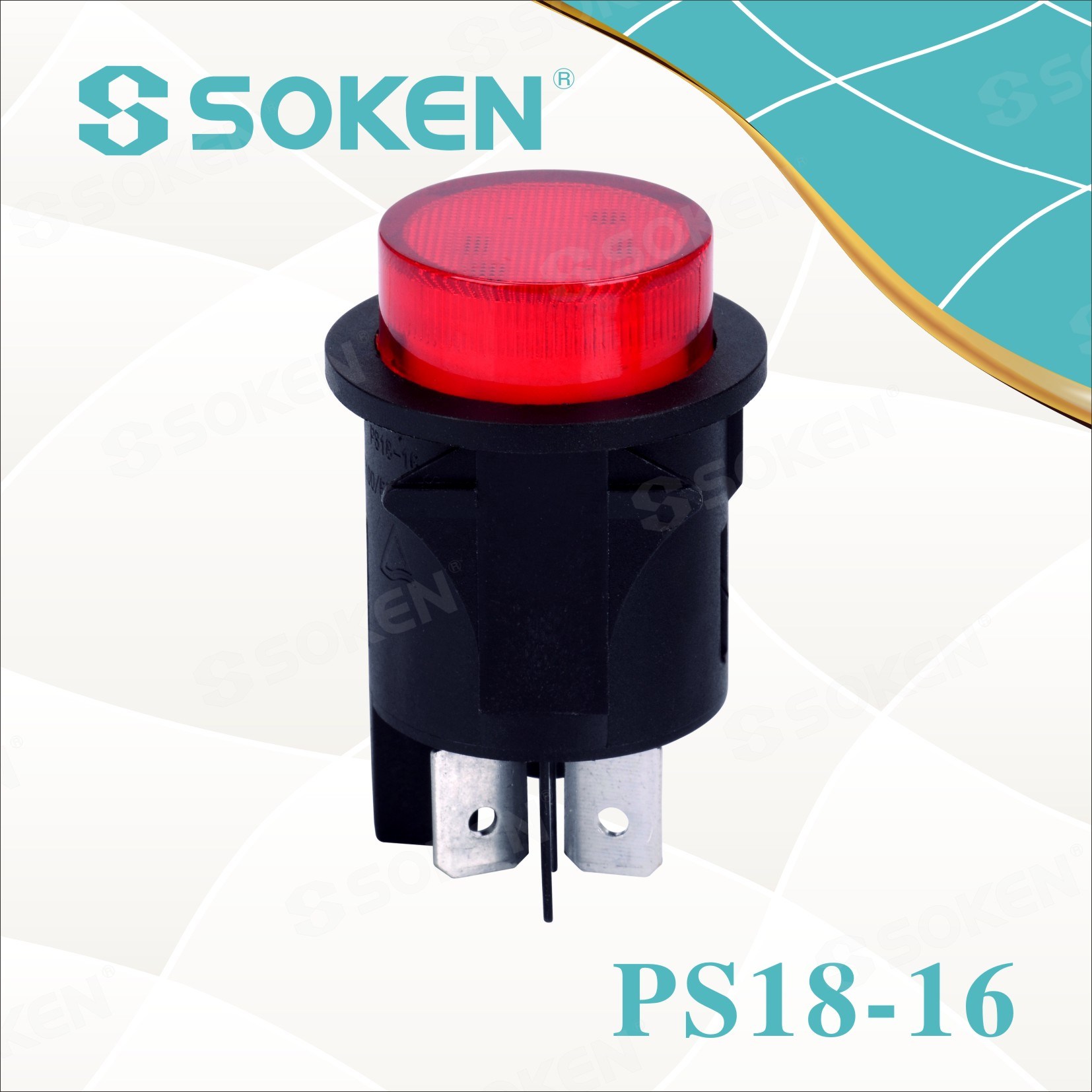 ECSiNG – Lot De 4 Interrupteurs à Bascule Double LED Rouge – 230V 16A, Pour Circuits Indépendants