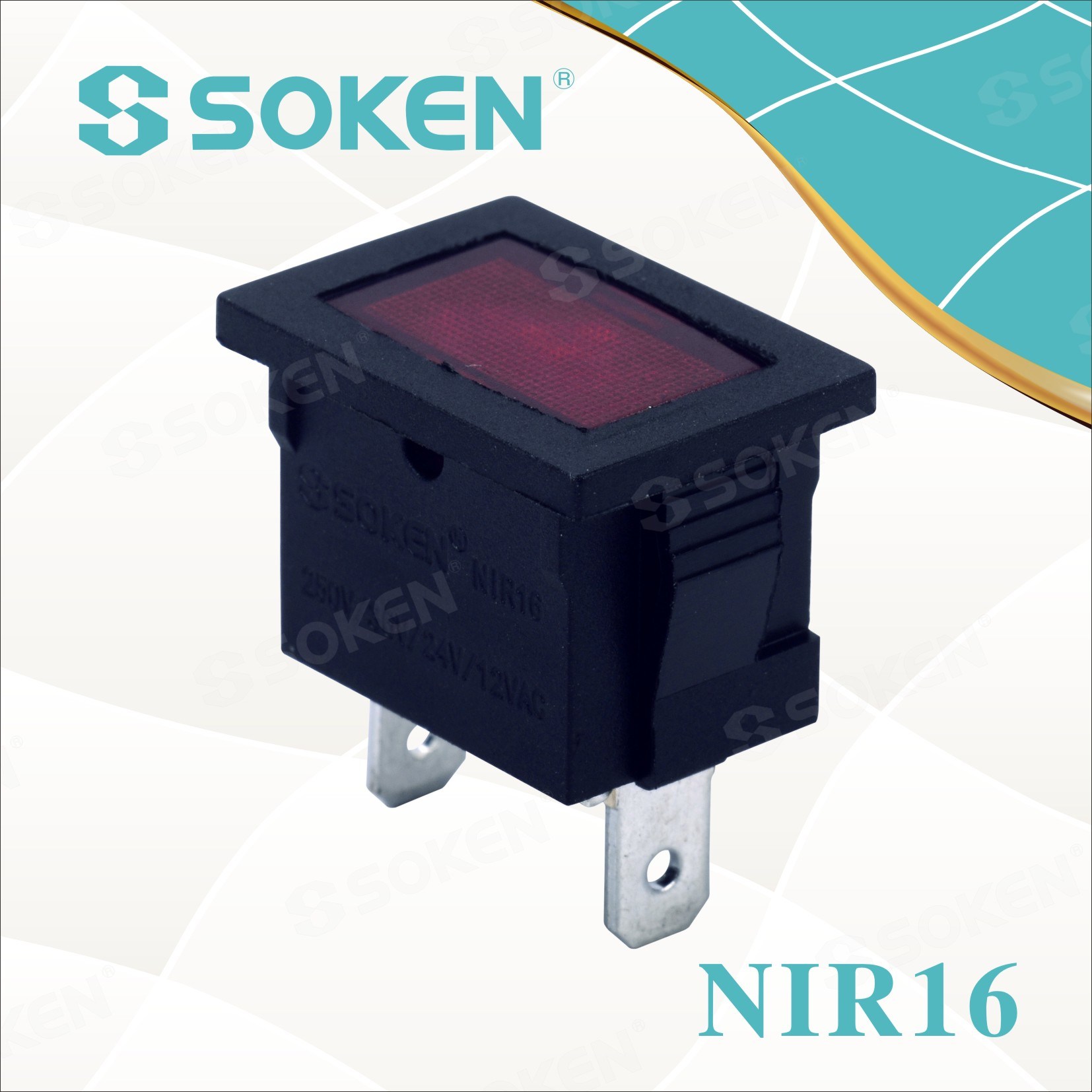 Factory directly 8mm Power Indicator -
 Nir16 12V/24V Miniature Indicator Light with Rice Bulb 21*15mm – Master Soken Electrical