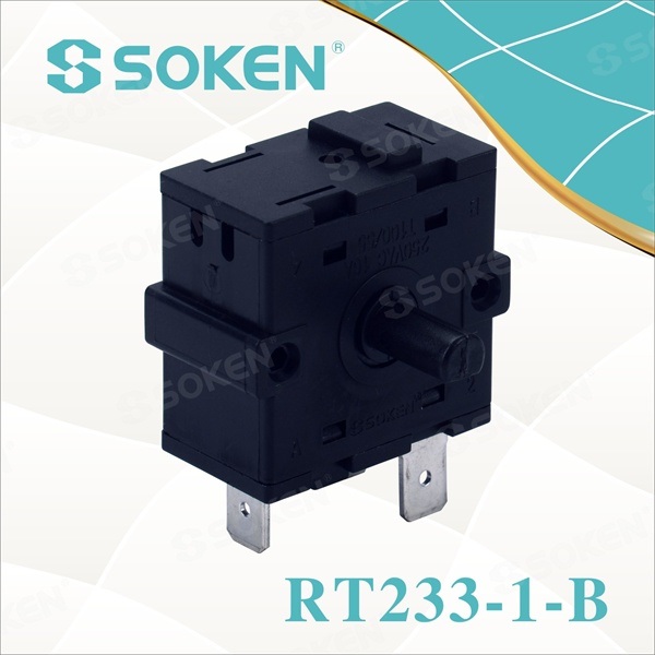 I-Nylon Rotary Switch enezikhundla ezi-4 (RT233-1-B)