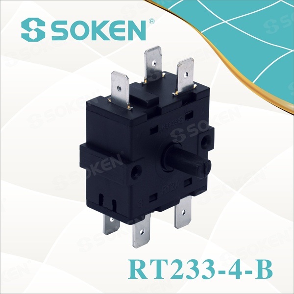 Nylon Rotary Switch with 4 Positions (RT233-4-B)
