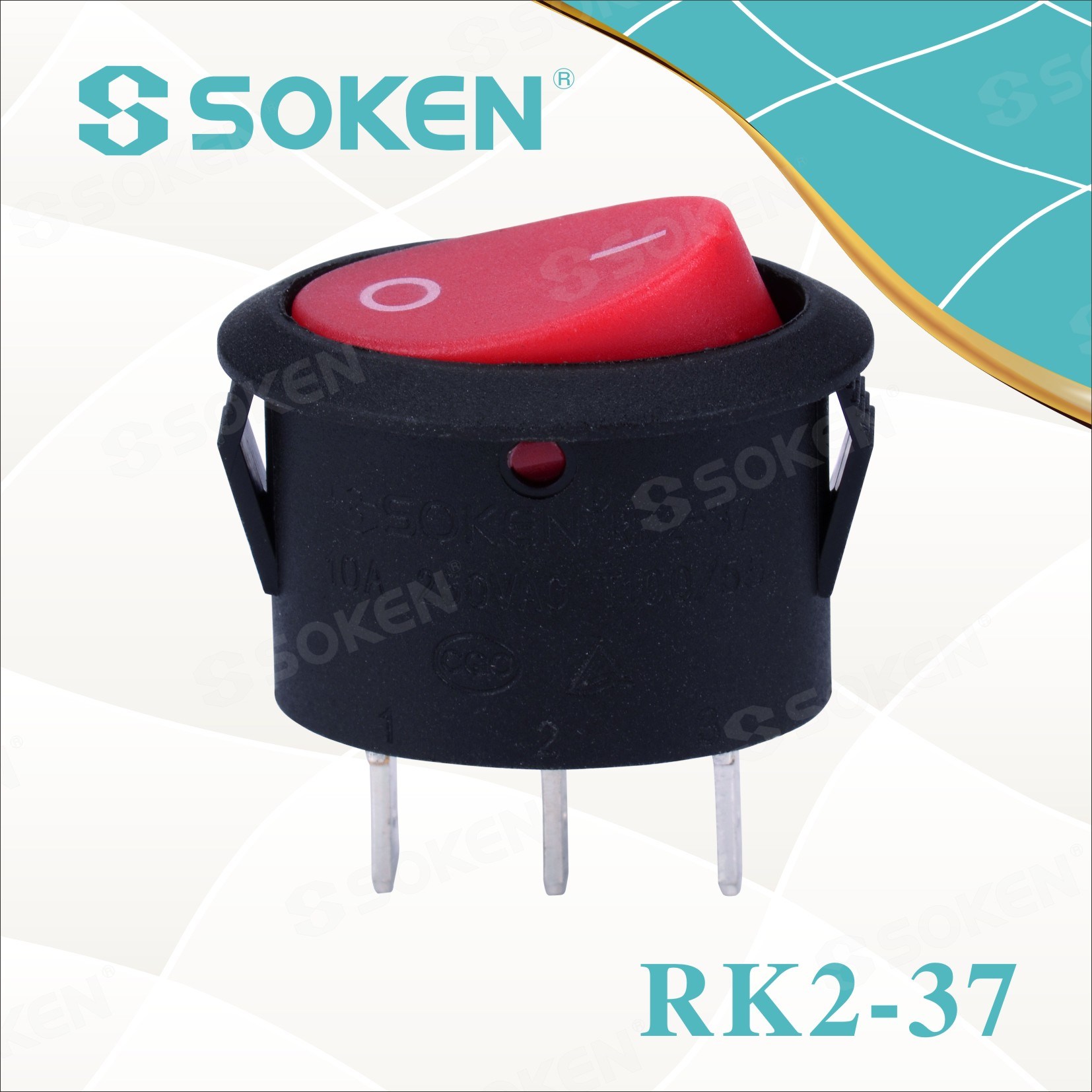 Professional Factory for Waterproof Push Button Switches -
 Oval Rocker Switch Rk2-37A – Master Soken Electrical