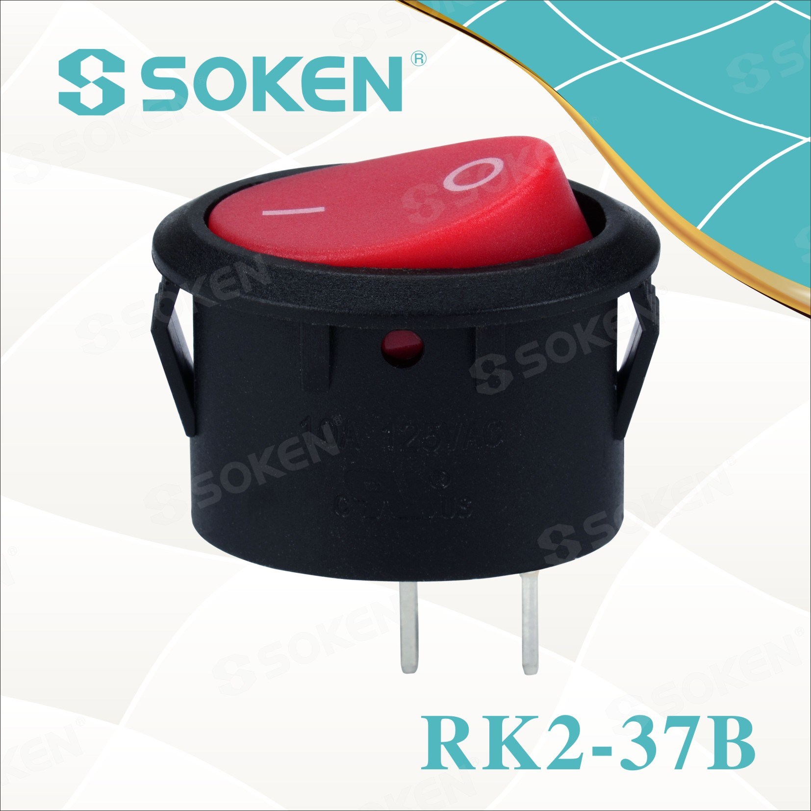 Reasonable price for Dual Color Indicator Lamp -
 Oval Rocker Switch Rk2-37b – Master Soken Electrical