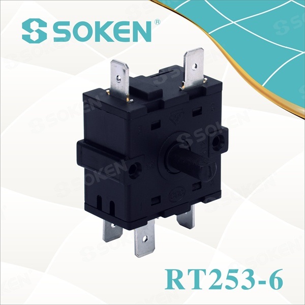 OEM Manufacturer Big Current Rocker Switch -
 Power Rotary Switch with 16A 250VAC (RT253-6) – Master Soken Electrical