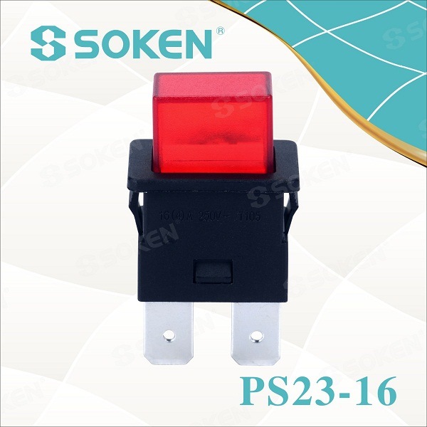 Good User Reputation for Pillow Embossed Membrane Switch - Power Switch Self-Locking/Reset Push Button Switch T125/55 – Master Soken Electrical detail pictures