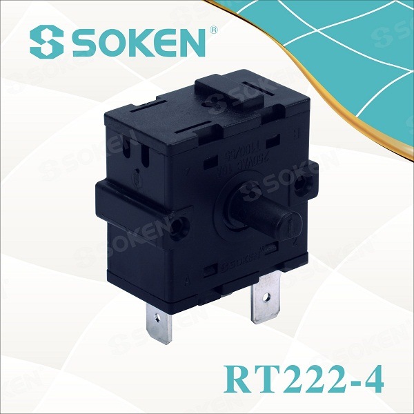 Soken 3 Way Humidifier Rotary Switch 16A 250V Rt222-4