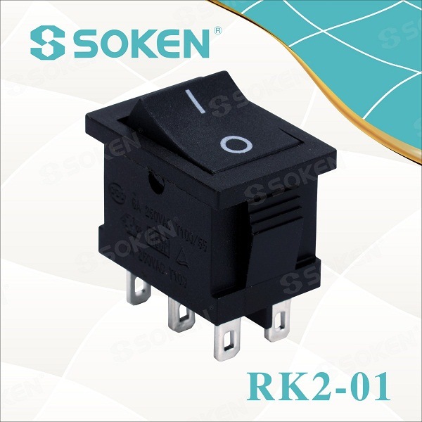 Supply OEM Hoist Push Button Switch -
 Soken Double Pole TUV VDE ENEC Rocker Switch T85 – Master Soken Electrical