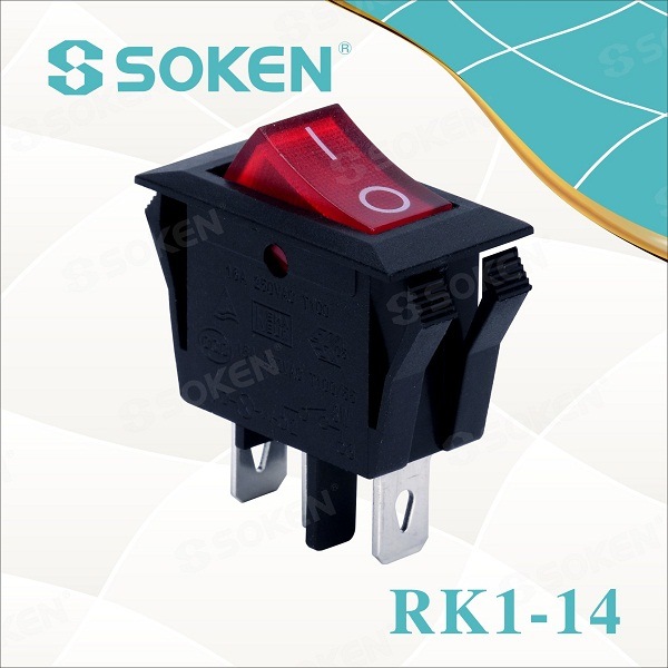 Good Wholesale Vendors 5 Keys Push Switch -
 Soken Home Appliance 250VAC 16A on-off Rocker Switch T85 – Master Soken Electrical