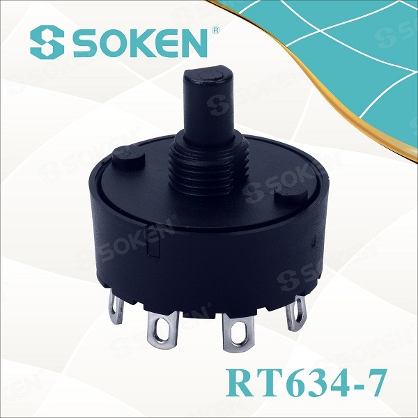 Best Price on Handle Knob Pushbutton Switch -
 Soken Juicer Rotary Switch 2-8 Position 6 (4) a T85 – Master Soken Electrical