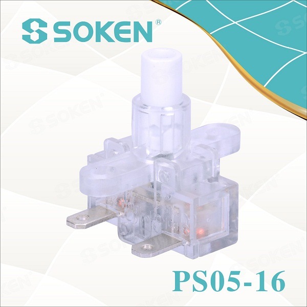 Soken Power Strip Transparent Push Button Switch 250VAC 16A