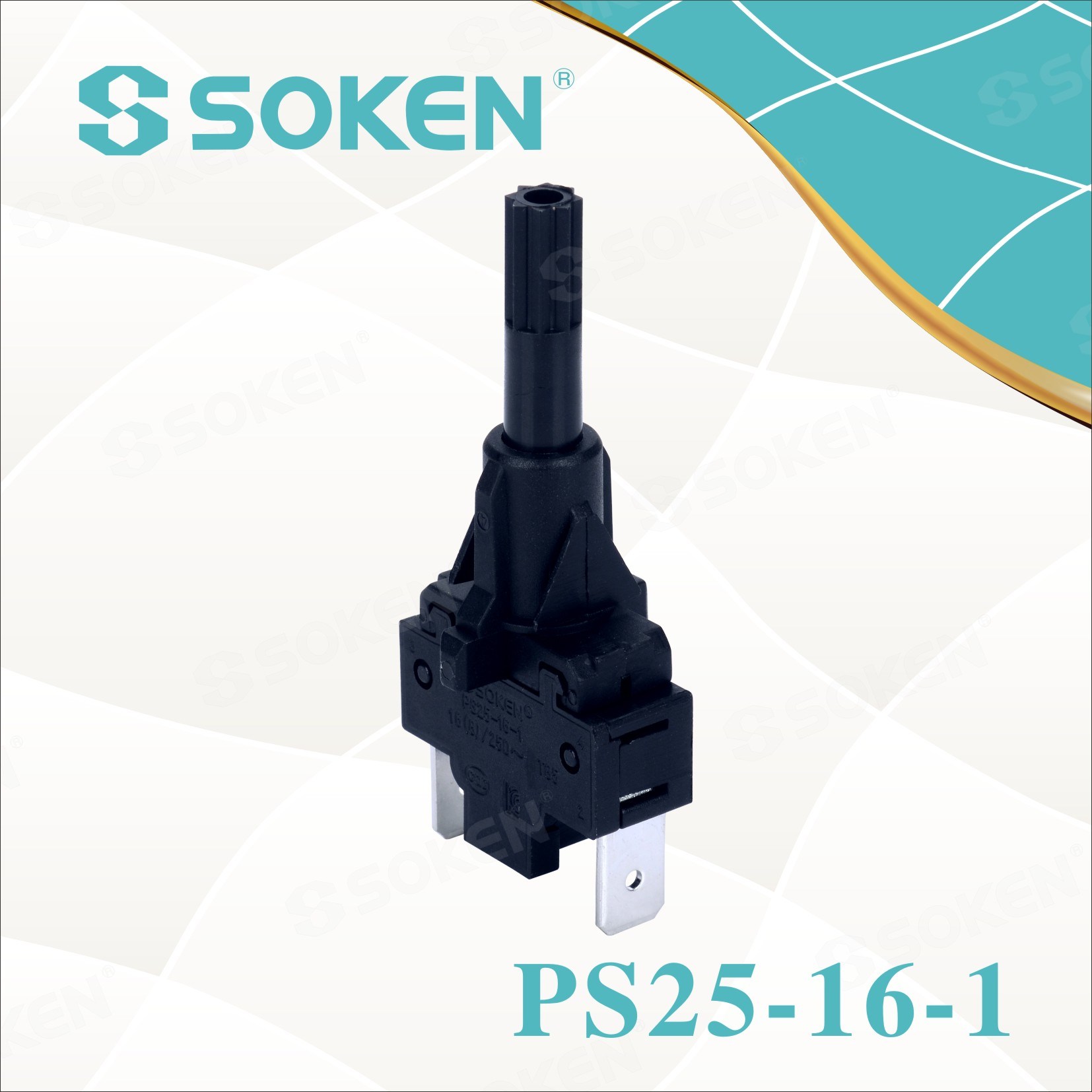 Interrupteur à bouton-poussoir Soken PS25-16-1