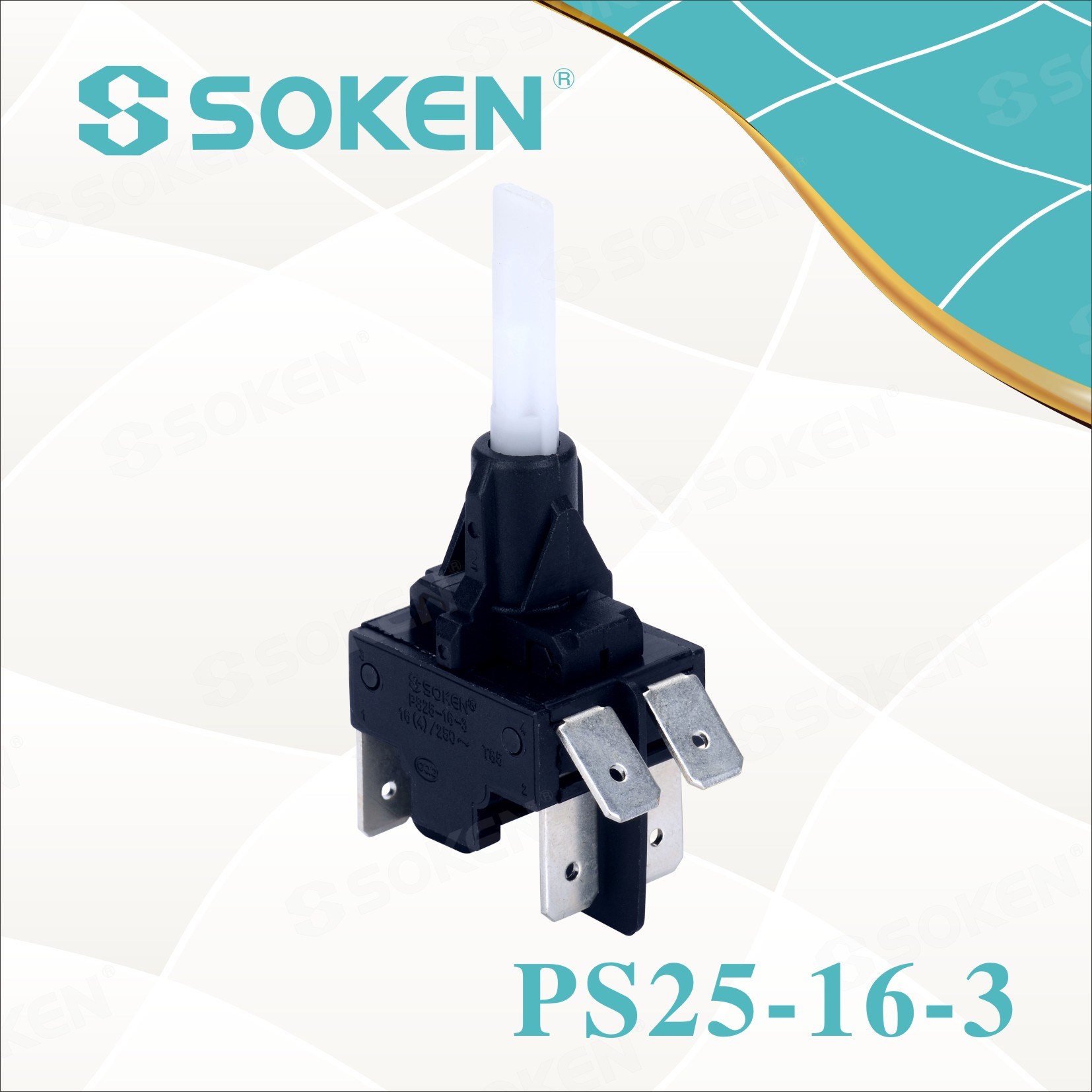 Big discounting Manual Change Over Rotary Switch -
 Soken Push Button Switch PS25-16-3 – Master Soken Electrical