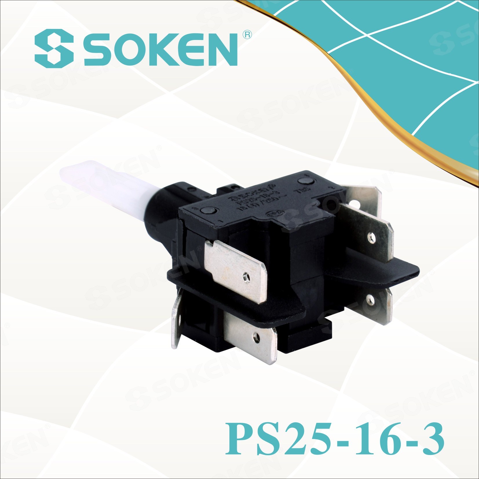 Big Discount 4 Pin Rocker Switch -
 Soken Push Button Switch PS25-16-4 – Master Soken Electrical