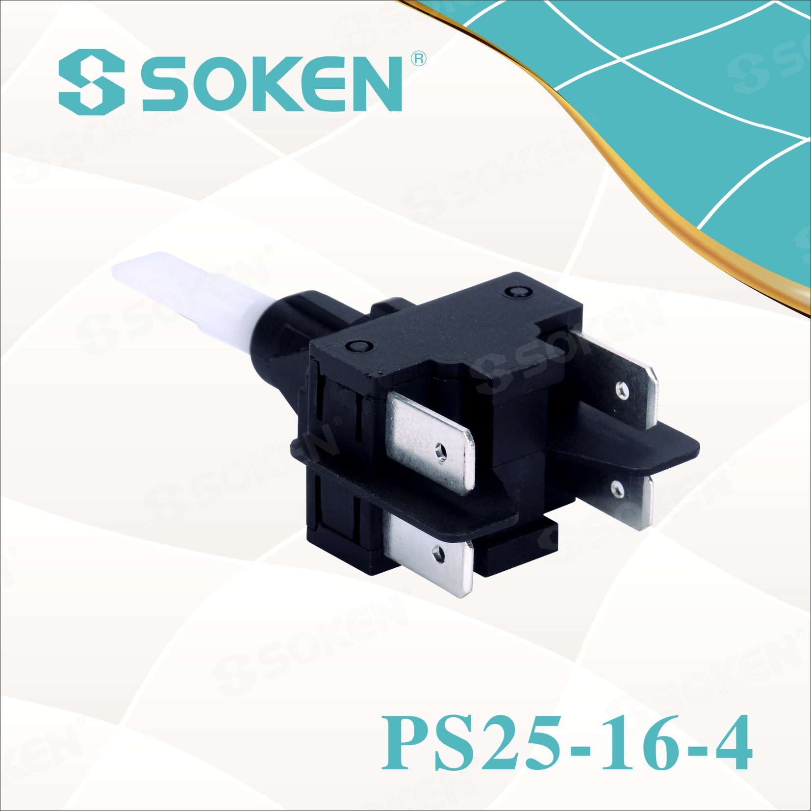 Good Wholesale Vendors 16a 250v Rocker Switch -
 Soken Push Button Switch PS25-16-5 – Master Soken Electrical