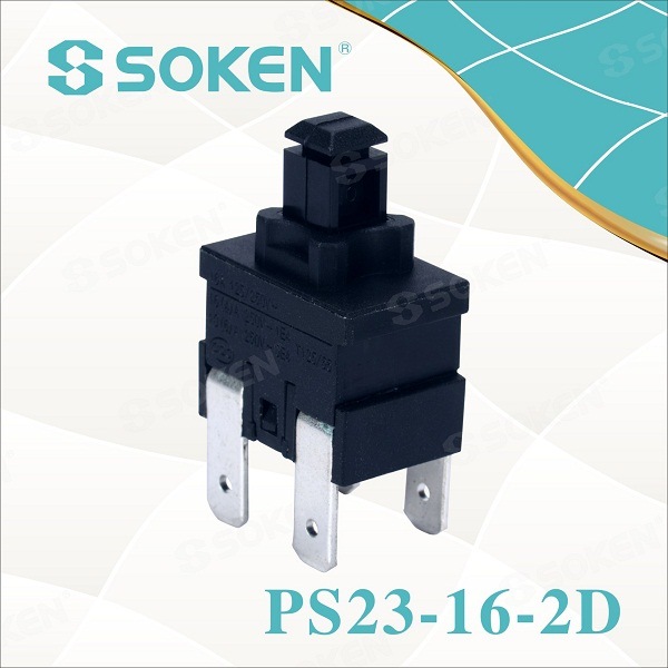 Factory Price Access Control Buttons -
 Soken Rectangular Push Button Reset Switch PS23-16-2D 2 Pole – Master Soken Electrical