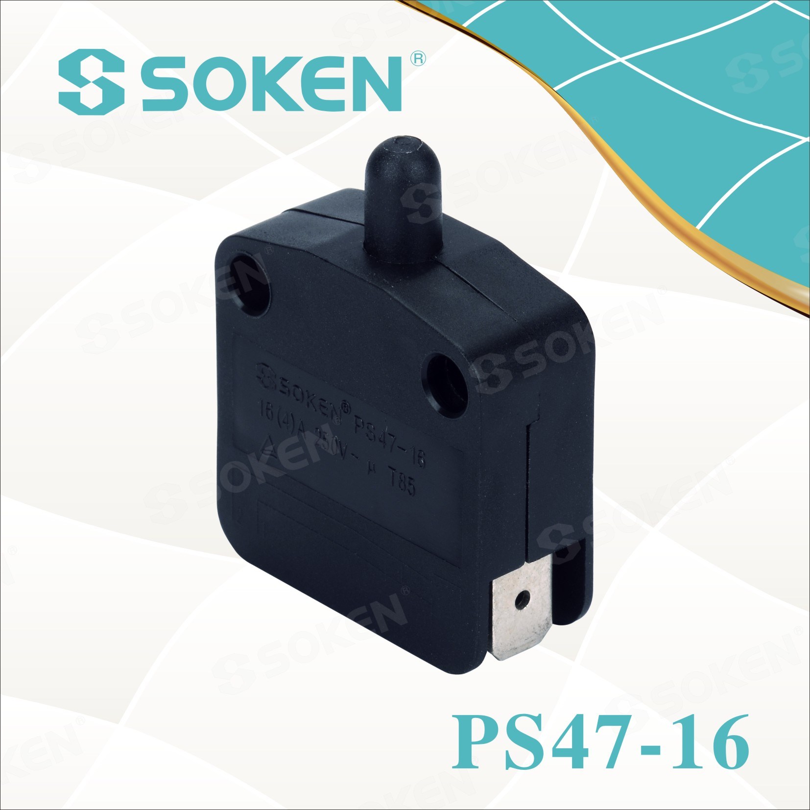 Factory made hot-sale Push Through Switch -
 Soken Refrigerator Door Lamp Push Button Switch PS47-16 – Master Soken Electrical