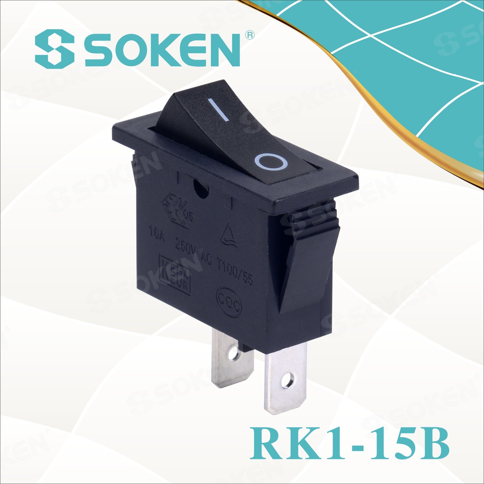 Hot sale Rechargeable Generator Portable -
 Soken Rk1-15b 1X1 B/B on off Rocker Switch – Master Soken Electrical