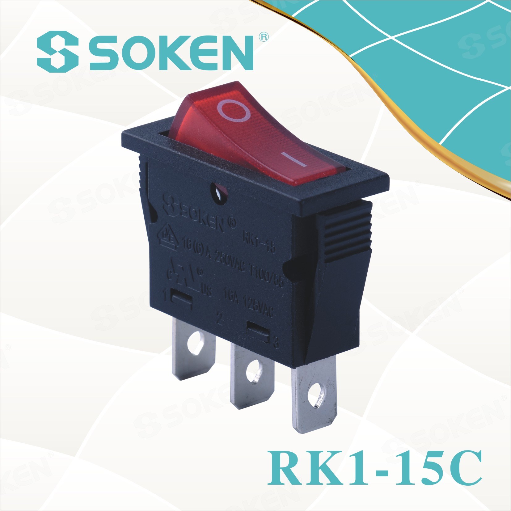 100% Original Bremas Rotary Switch -
 Soken Rk1-15c Water Proof Rocker Switch – Master Soken Electrical