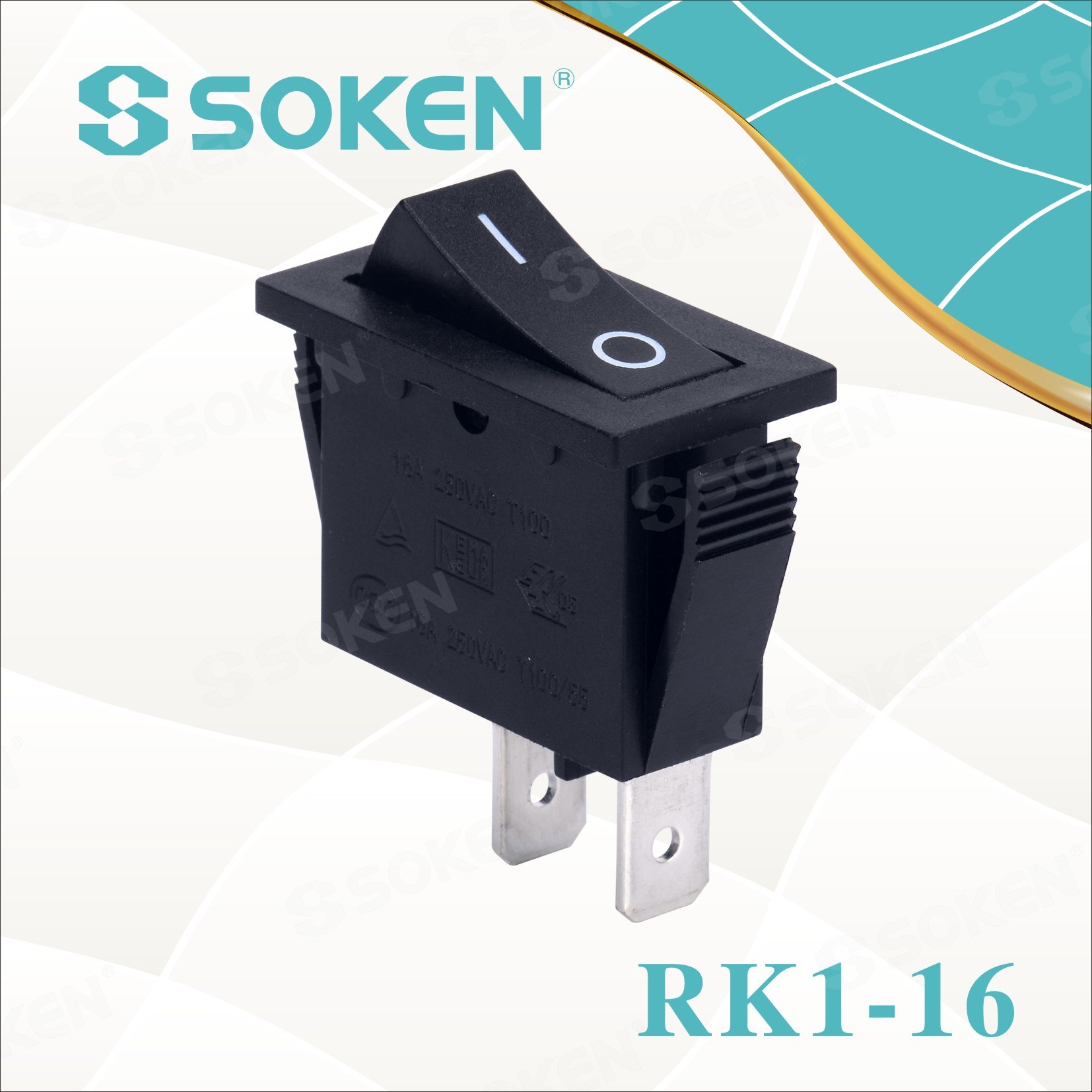 Soken Rk1-16 1X1 B/R on off Rocker Switch