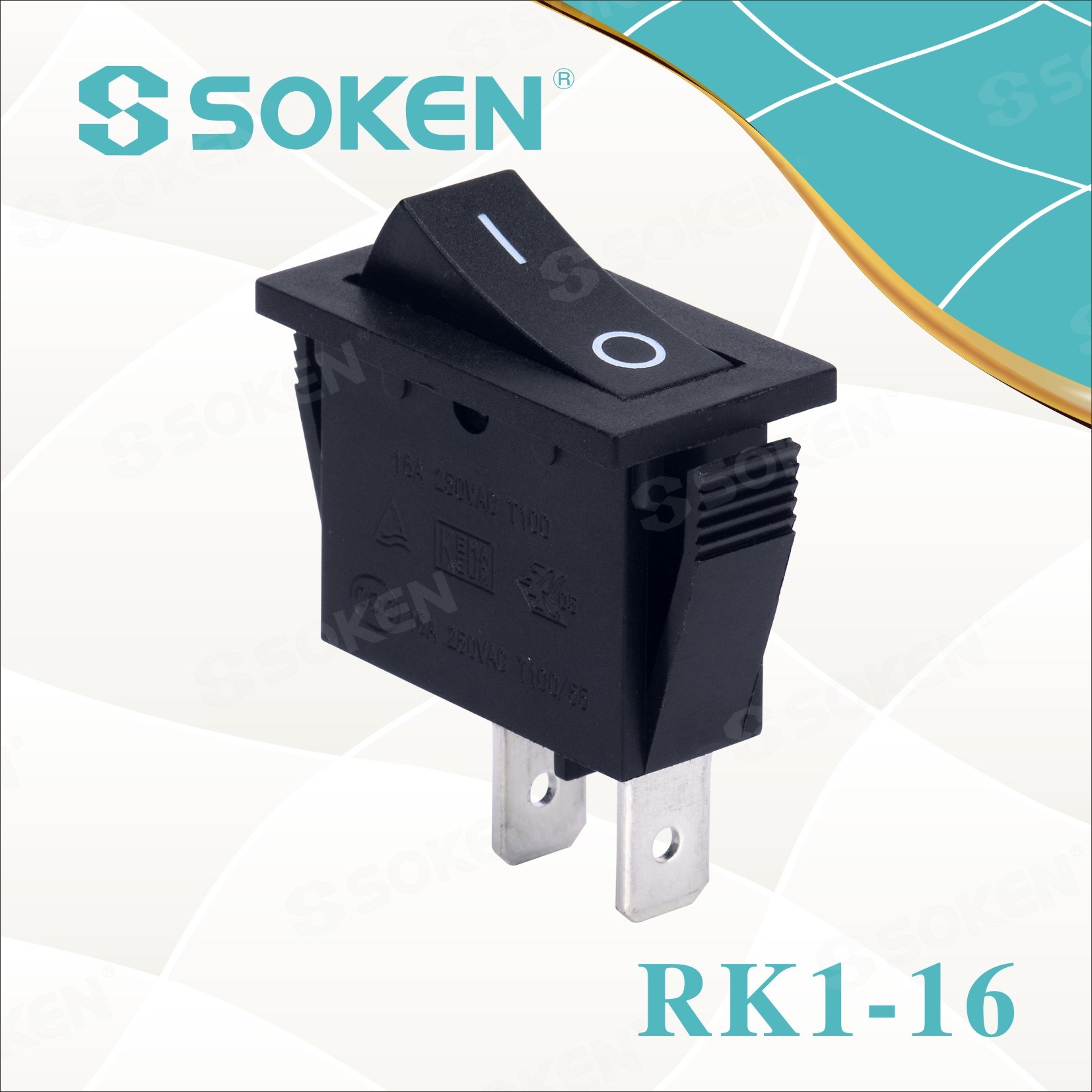 Reasonable price for Push Button Switch With Latching Or Not -
 Soken Rk1-16 1X1 B/R on off Rocker Switch – Master Soken Electrical