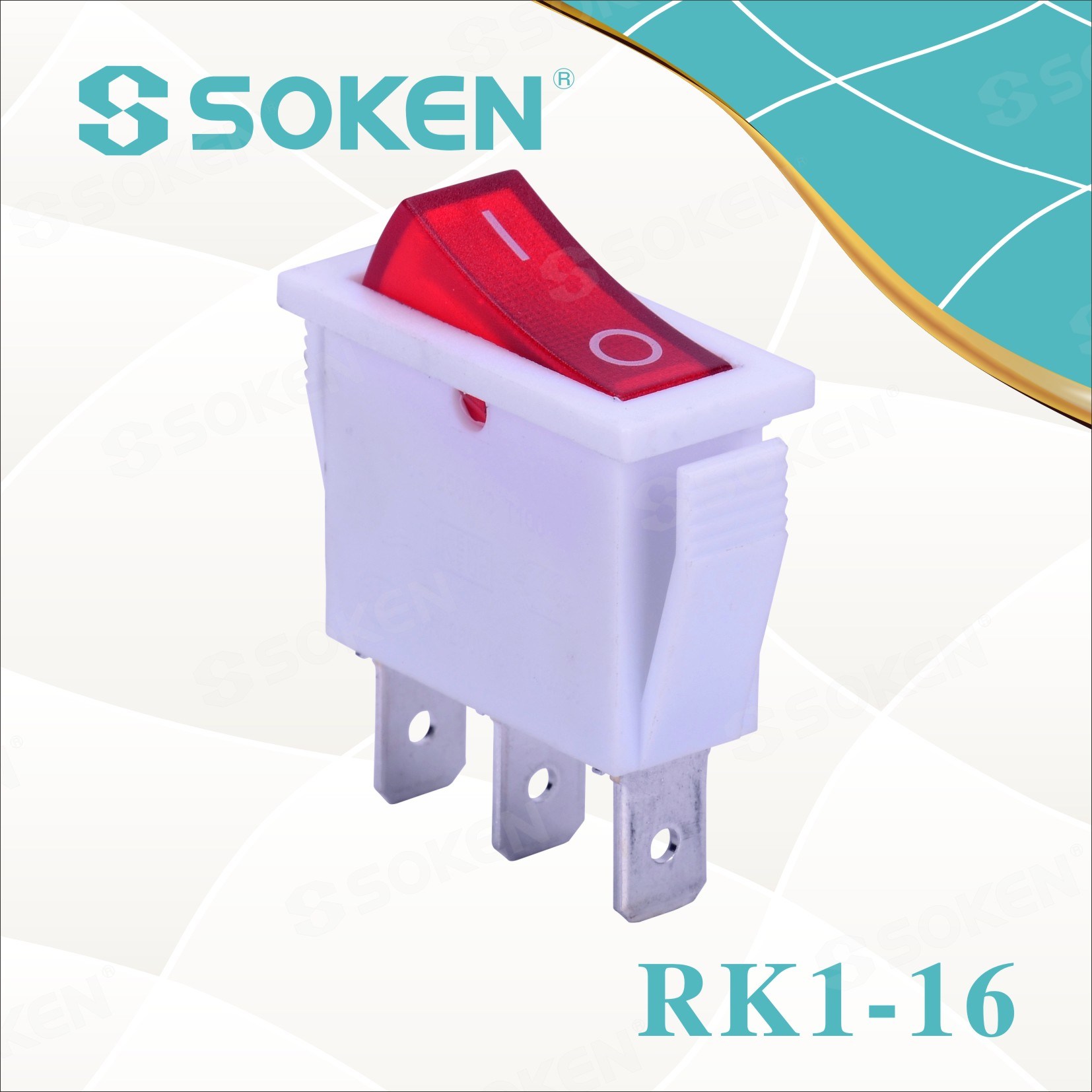 OEM Supply Diy Rotary Switch -
 Soken Rk1-16 1X1n W/R on off Rocker Switch – Master Soken Electrical