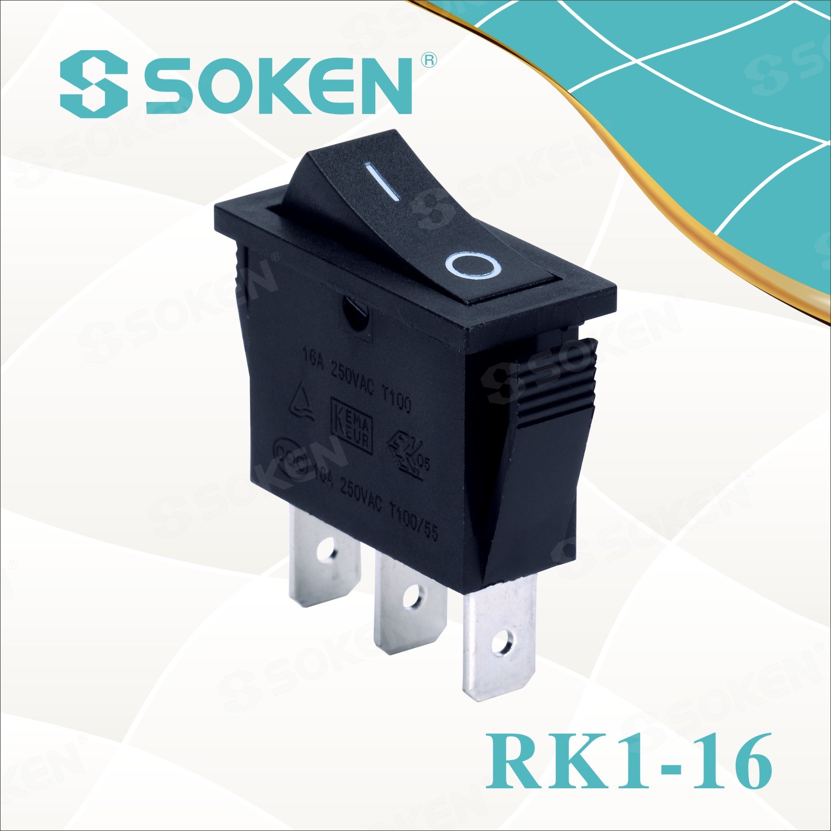 Factory Selling Micro Miniature Push Button Switch -
 Soken Rk1-16 1X2 on on Rocker Switch – Master Soken Electrical