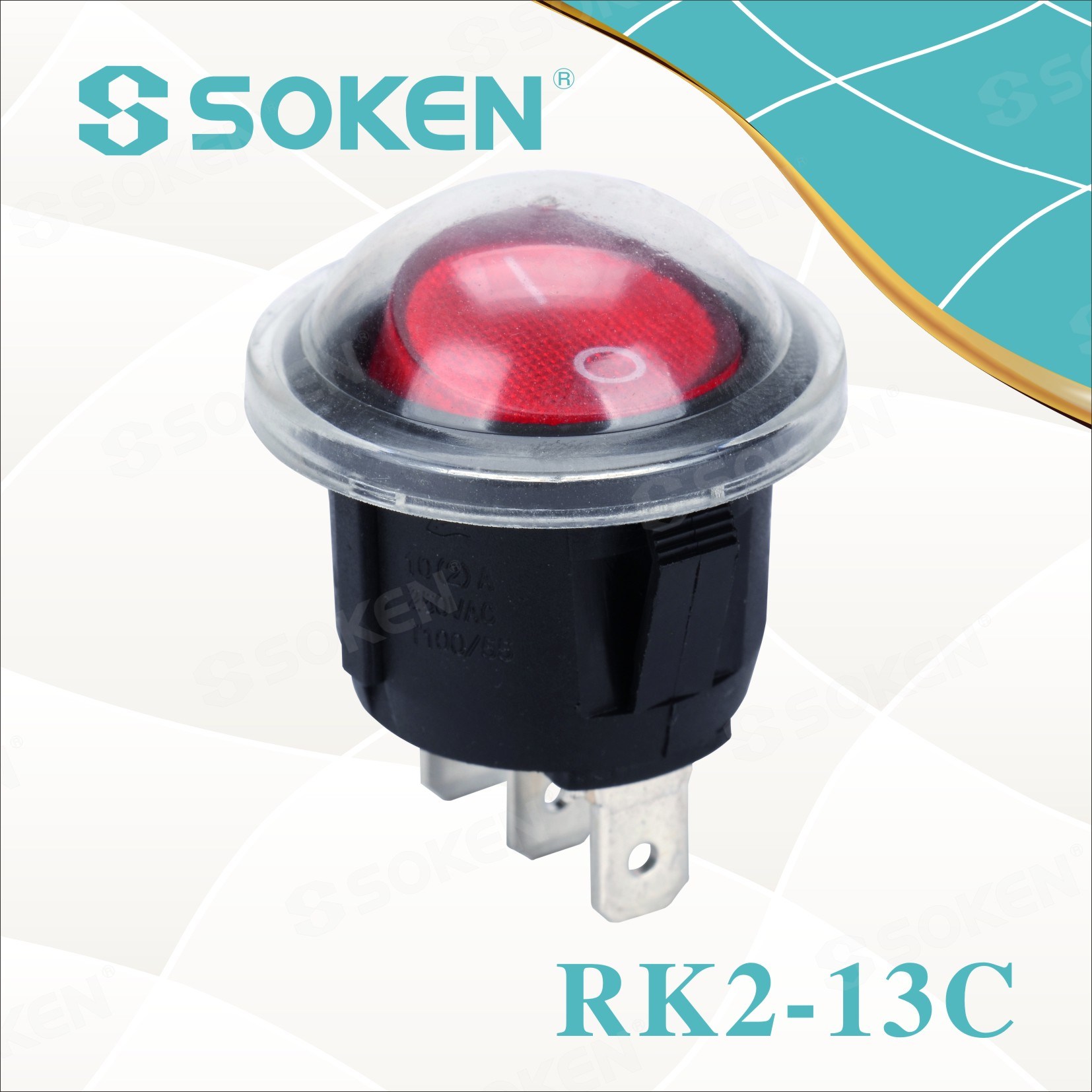 Chinese wholesale Smd Keyboard Switch -
 Soken Rk2-13c Round Waterproof Rocker Switch – Master Soken Electrical