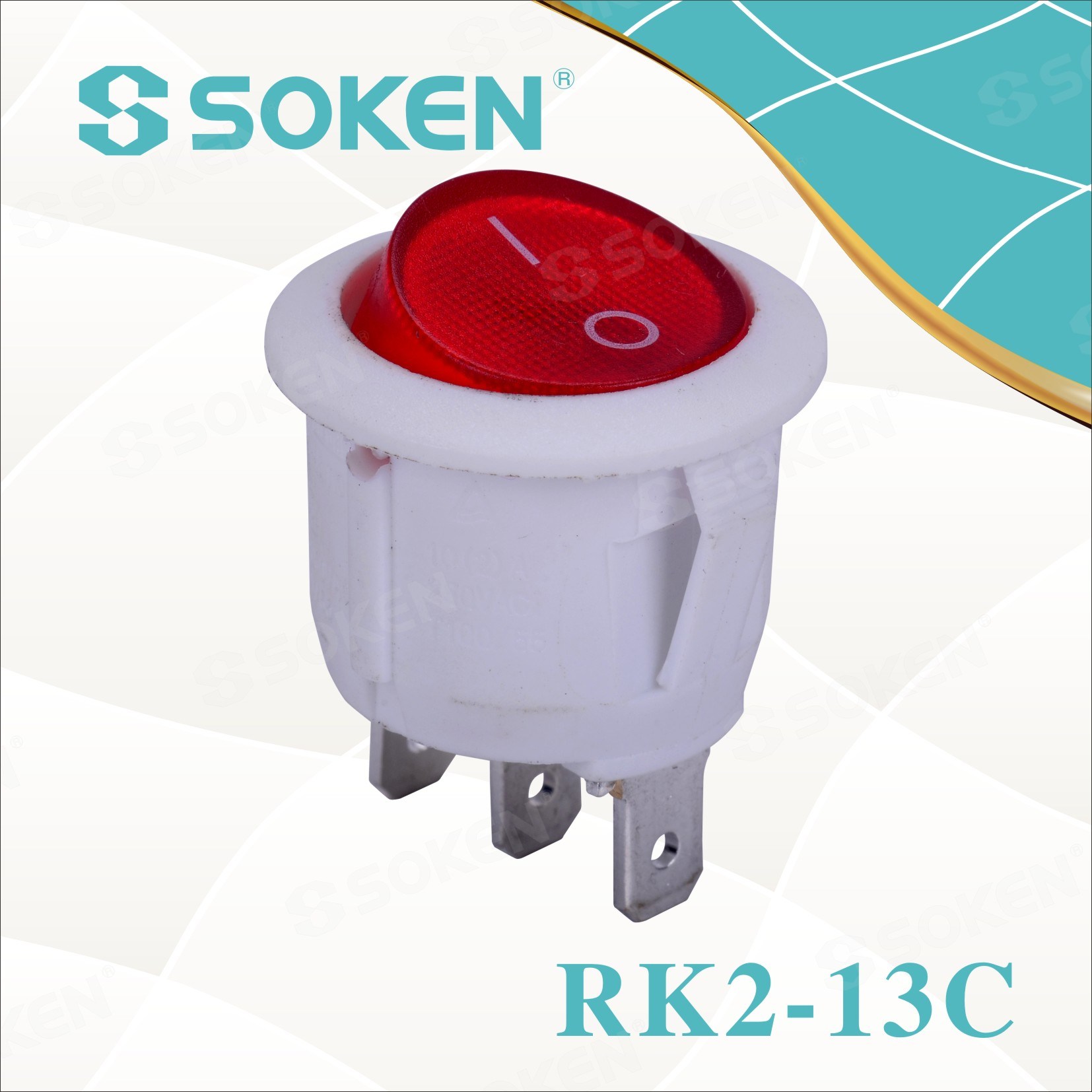 Hot New Products Electric Rocker Switches -
 Soken Rk2-13c Round on off Rocker Switch – Master Soken Electrical