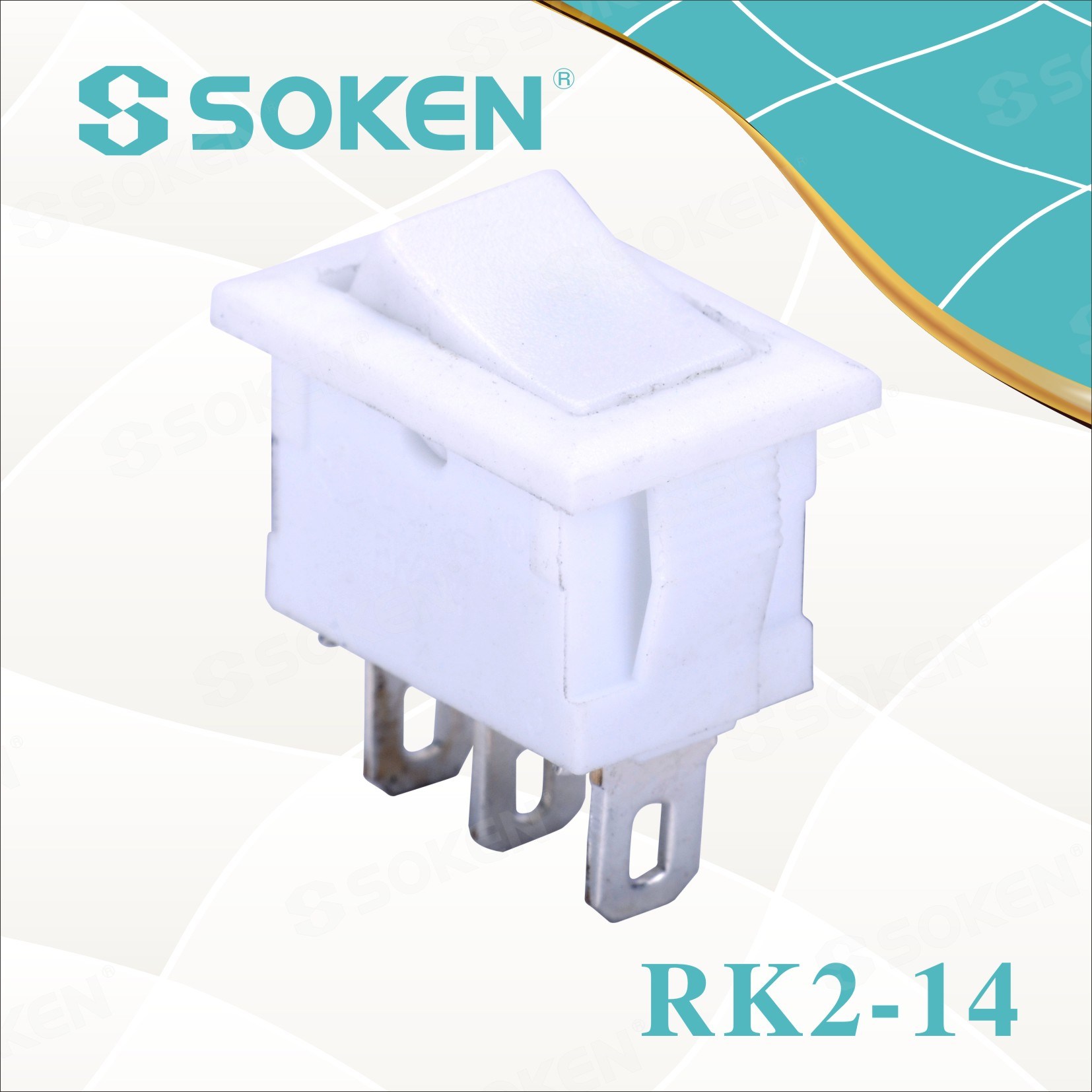 Wholesale Light Switch With Led Indicator -
 Soken Rk2-14 1X2 Electric Rocker Switch – Master Soken Electrical