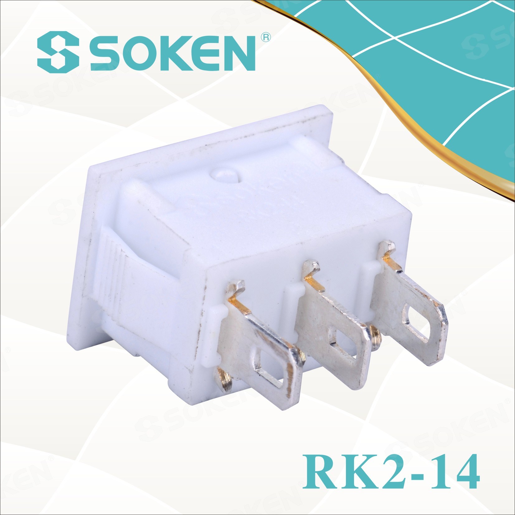 Factory making 24 Volt Dc Lighting - Soken Rk2-14 1X2 Electric Rocker Switch – Master Soken Electrical detail pictures