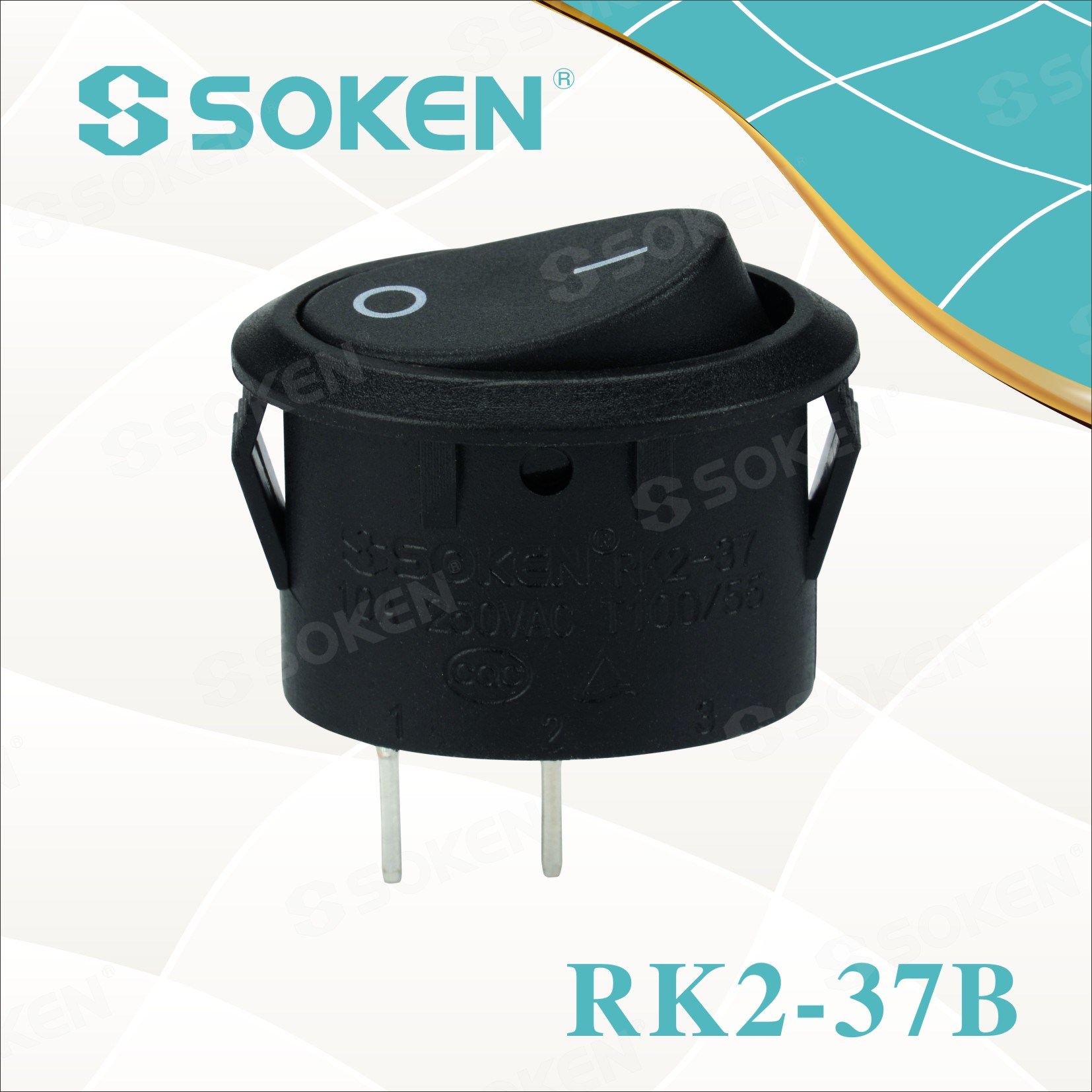 New Arrival China 12v Round Rocker Switch -
 Soken Rk2-37b Rocker Switch – Master Soken Electrical