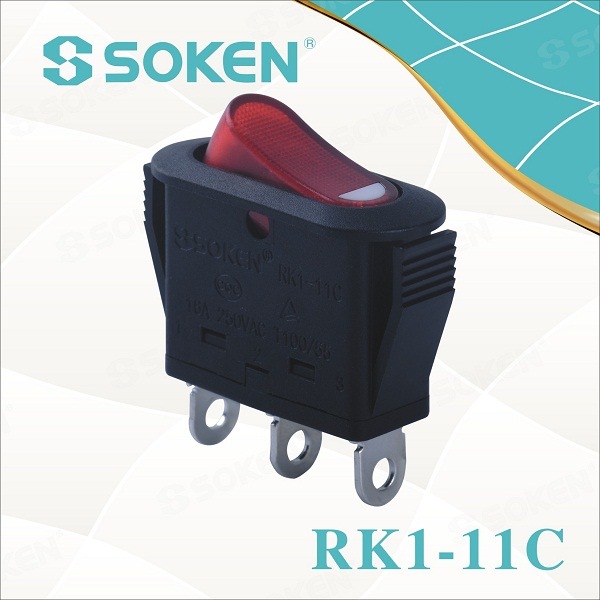 New Delivery for Outdoor Led Lamp -
 Soken Rocker Switch on-off/on-on for Electrical Appliance Rk1-11c – Master Soken Electrical