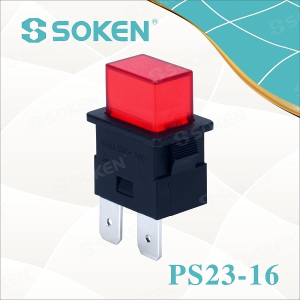 100% Original Factory Micro Switch - Soken Spst Power Strip Latching Push Button Switch – Master Soken Electrical