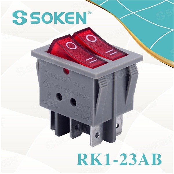 Short Lead Time for Push Button With Key Switch -
 Soken Switch Double Rocker Switch T85 Twins Button – Master Soken Electrical