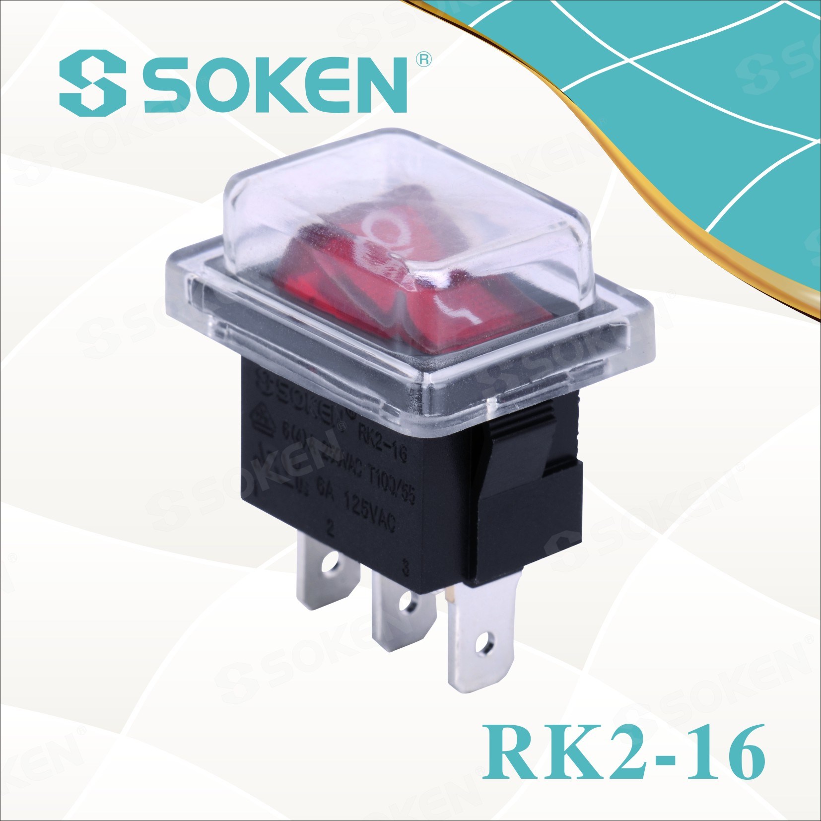 Free sample for Kcd2 Rocker Switch -
 Sokne Rk2-16 1X1n Waterproof on off Rocker Switch – Master Soken Electrical