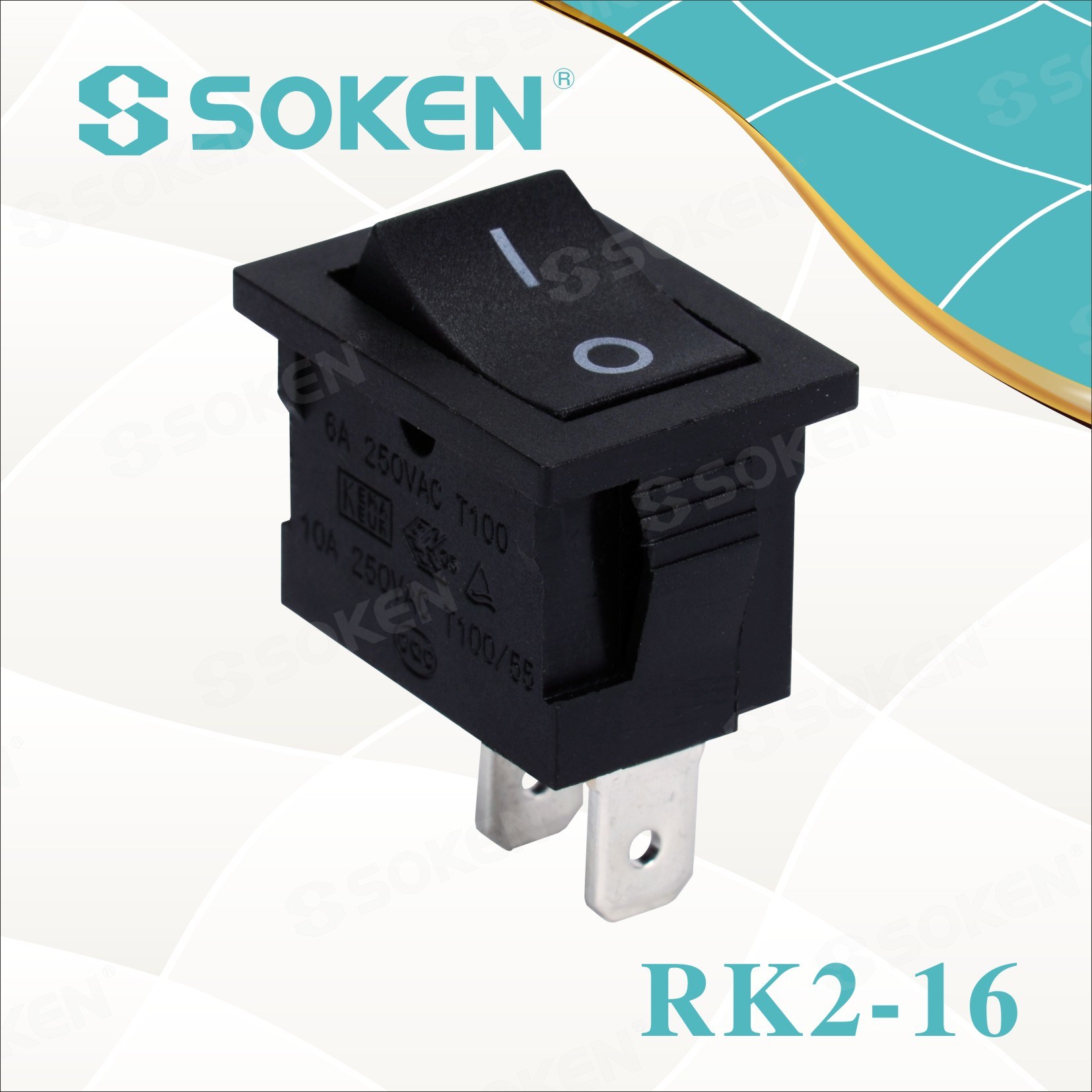 Supply OEM Red Arrow Led Light -
 Sokne Rk2-16 1X2 B/B on off Rocker Switch – Master Soken Electrical