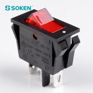 Soken interruptor elétrico basculante luz T85 16A 250VAC