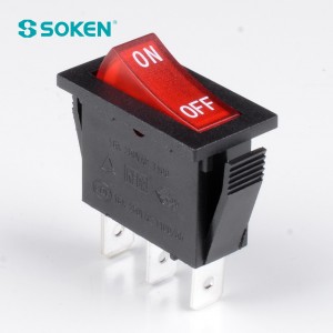 Soken Rk1-16 1X1n B/R on off Rocker Switch