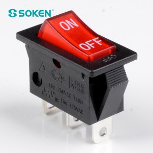 Soken Rk1-17 1X3 gbanyụrụ na 3pins Rocker Switch