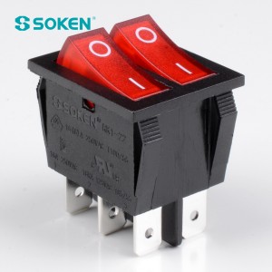 Soken Rk1-22 1X1X2n encès apagat Interruptor basculant doble il·luminat